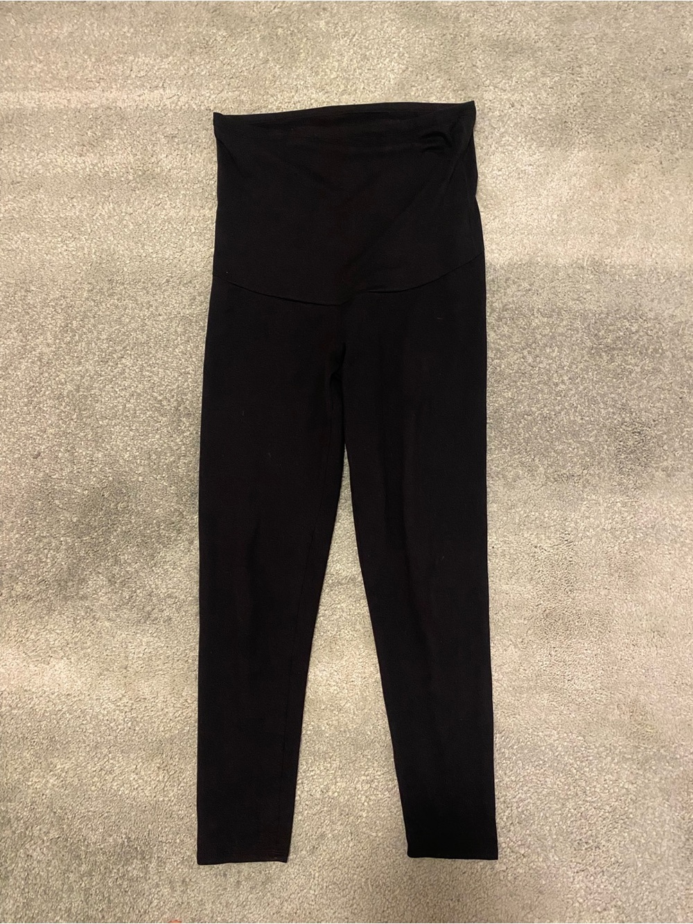 High-Waist Black Maternity Leggings